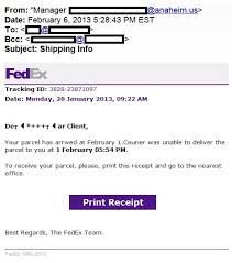 FedEx (& UPS & USPS) Fraudulent Email Scam Alert