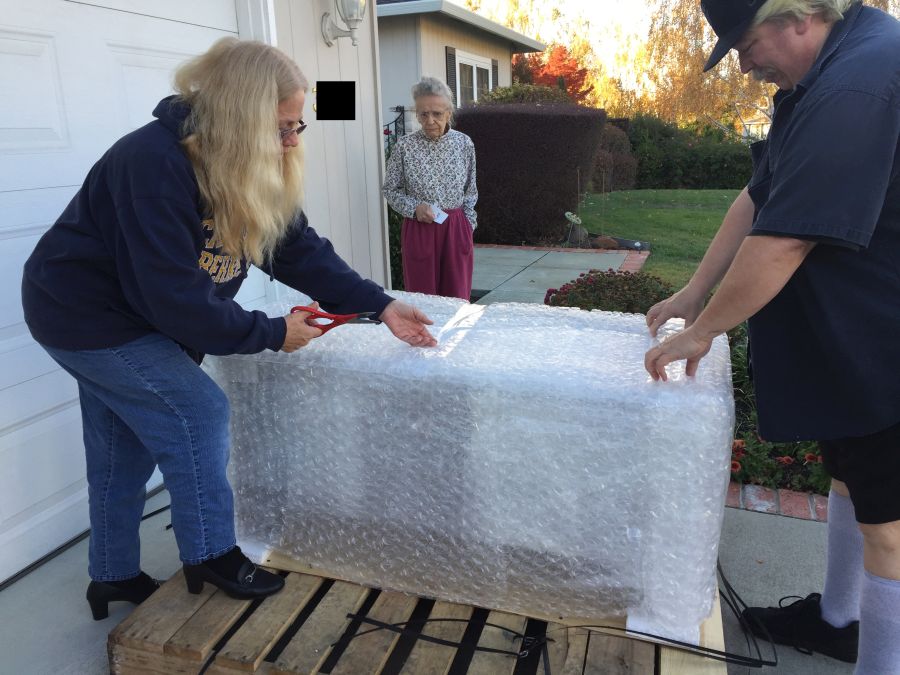 Hope Chest On Pallet with bubbles