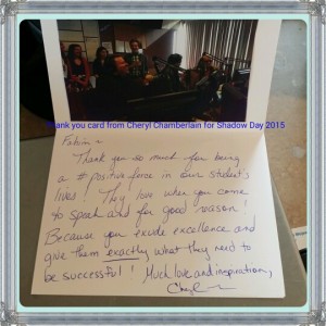 Shadow Day 2015 Thank You Card