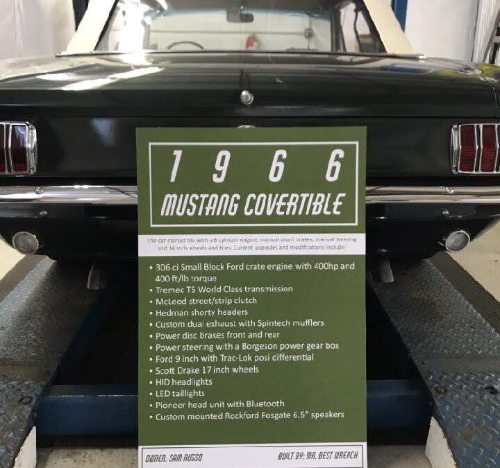 A Poster For A 1996 Mustang Convertible – Restored And Modified