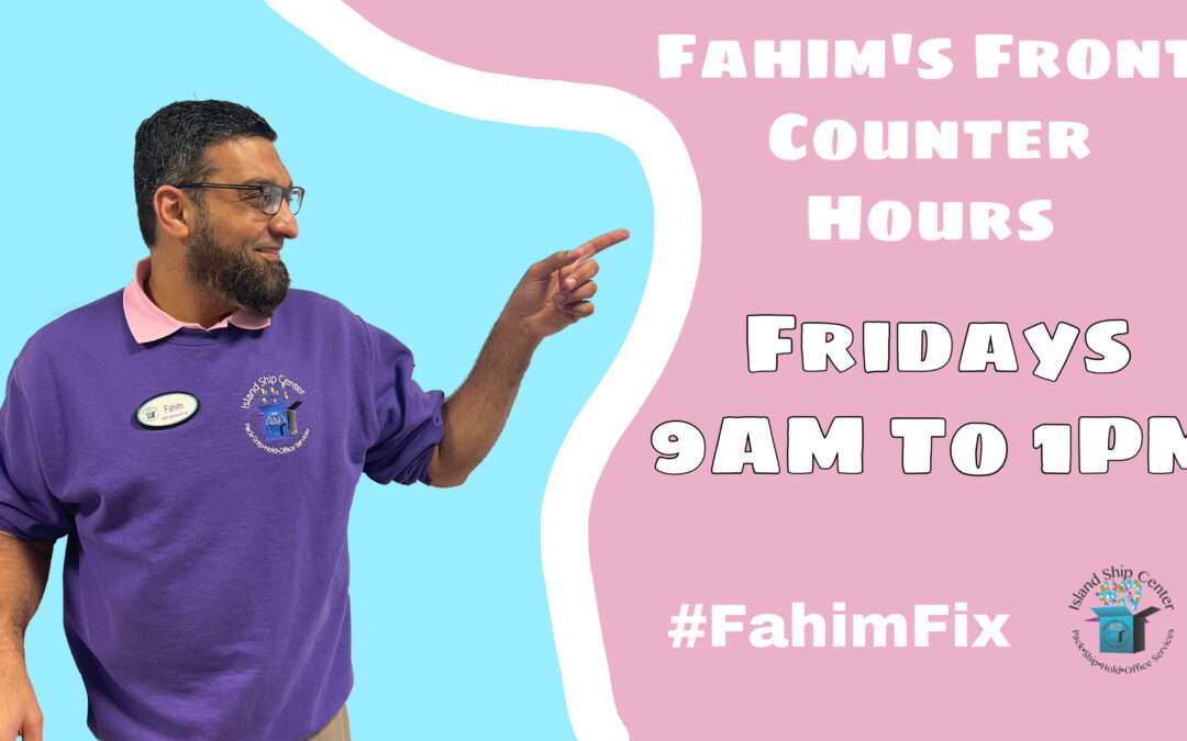 Fahim’s Front Counter Hours This Year