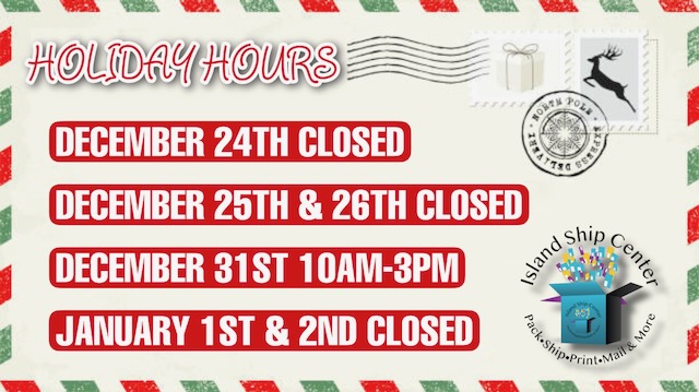 Upcoming holiday closures plus two testimonials